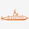Military Submarine Vector Graphic Design A high-quality illustration of a military-style submarine, designed as a vector graphic.