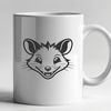 Detailed Possum SVG Graphic A detailed illustration of a wild animal, specifically a possum, in vector format.