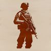 Military Man Icon Vector Image A vector graphic representation of a professional man wearing military attire.