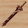 Detailed Sword Clip Art Image A detailed vector illustration of a medieval-style sword, suitable for cutting machine stencils or laser engraving.