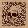 Vector illustration of a skull, suitable for tattoo design and commercial or personal use in various formats.