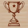 Beautiful Digital Trophy Icon A digital trophy icon designed as vector art, suitable for various applications.