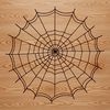 A stylized illustration of a spider web, suitable for vector design and cutting machine use.