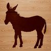 Gray Donkey Silhouette Vector Image A gray donkey standing in a simple silhouette.