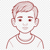 Young Boy Portrait Vector Design A young boy's portrait created as a vector design using SVG format.
