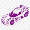 Racing Vehicle Vector Art A detailed illustration of a racing car with sleek design features.