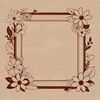 A simple frame design created with vector art, suitable for various digital cutting machines.
