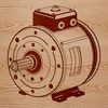 An SVG diagram of a motor's internal components in a simplified layout.