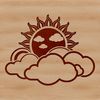An illustration of the sun in various sizes and styles for use in vector graphics.