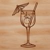 A detailed illustration of a cocktail in a glass, perfect for vector art design.