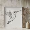Colorful Bird in Flight Vector Art A vector illustration of a hummingbird in flight, designed with precision and detail.