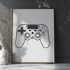 Vector Graphics Game Controller Illustration Vector illustration of a standard video game control device.