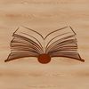 Elegant Education Symbol A stylized book icon with clean lines and simple design, ideal for use in school or commercial projects requiring clip art.