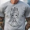 Beautiful Princess Figure Vector Graphics An SVG graphic design featuring an elegant princess figure suitable for various applications.