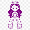 Royalty-themed clip art featuring a princess design as a scalable graphic.