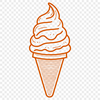 Illustrated ice cream dessert design created in vector format for crafting and printing.