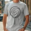 Sweet SVG Artwork Design A colorful illustration of a lollipop, suitable for digital printing and cutting.
