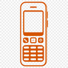 A digital representation of a cell phone, created as a vector graphic.