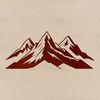 A detailed illustration of a mountain landscape created using vector graphics, suitable for various design applications.