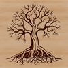 Beautiful SVG Tree Vector Graphic A stylized illustration of a tree, designed as vector art, suitable for use in digital and print applications.