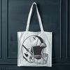 Football Icon Vector Illustration An illustration of a football helmet with an American football held in place.