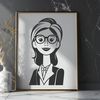 A vector graphic depiction of a teacher, suitable for various uses in educational contexts and designs.