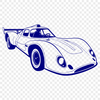Racing Vehicle Design A racing car speeding down the track, designed as a vector graphic for digital use.