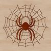 A high-resolution digital illustration of a spider web in intricate detail.
