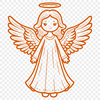 Stylized Angel Vector Graphic SVG illustration of a stylized angel in vector format.