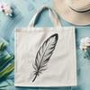Beautiful Single Feather Illustration A free vector illustration of a single feather with delicate details.
