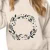Free SVG Floral Wreath Template A floral design created as an SVG vector graphic.