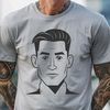 High-Quality SVG Portrait for Digital Design A high-quality SVG illustration of a male figure, suitable for various digital applications.