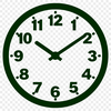 Clock symbol in vector format with clear lines and simple design.
