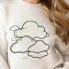 Elegant Sky Illustration A stylized illustration of a white cloud in the sky, suitable for digital applications.