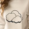 Free Vector Blue Sky Background A stylized vector illustration of a white cloud against a clear blue sky.