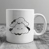 Vector Skyline with Fluffy Cumulus Clouds Cloud graphic illustration in vector format for digital design projects