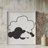 Cloud Clip Art Design A digital illustration of a fluffy white cloud.