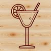 Mixed Drink Illustration An illustration of a mixed drink served in a glass.
