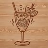 Beautiful Drink Design An SVG graphic of a drink in a glass, created for cutting and crafting with machines like the Cricut or laser cutter.