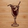 Cocktail Graphic Design in SVG Format A digital illustration of a cocktail in a glass, created as vector art.