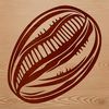 A stylized coffee bean icon with detailed illustrations suitable for vector graphics design and cutting machine projects.
