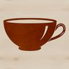 A simple white coffee cup on a transparent background, designed as a vector graphic.