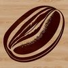 A high-quality illustration of a coffee bean in a vector format, suitable for graphic design projects.