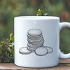 Digital Coin Set Vector Graphics A set of digital coins in various denominations, presented as an editable vector graphic.