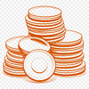 Illustrative Coin Designs in Various Shapes and Sizes Illustrative vector design of coins in various shapes and sizes.