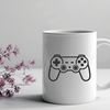 Vector Graphics Gamepad Icon A digital game controller with buttons and joysticks, ideal for video games.