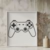 Gameplay Ready Graphic Design Elements A digital game controller with buttons and joysticks, suitable for vector art and graphic design.
