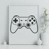 High-Quality Game Controller Illustration A stylized illustration of a video game console controller, created using SVG format.