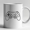 Free Vector Gamepad Icon SVG A digital game controller with buttons and joysticks, designed for video gaming.