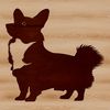 Corgi Pet Design SVG File An SVG graphic design of a cute corgi animal with detailed fur texture.